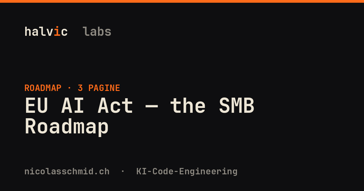 EU AI Act — the SMB Roadmap